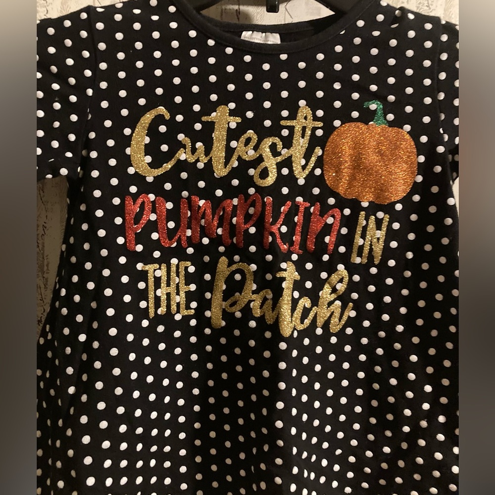 Girls Boutique Size Large Polka Dot Graphic Long  Sleeve  Top